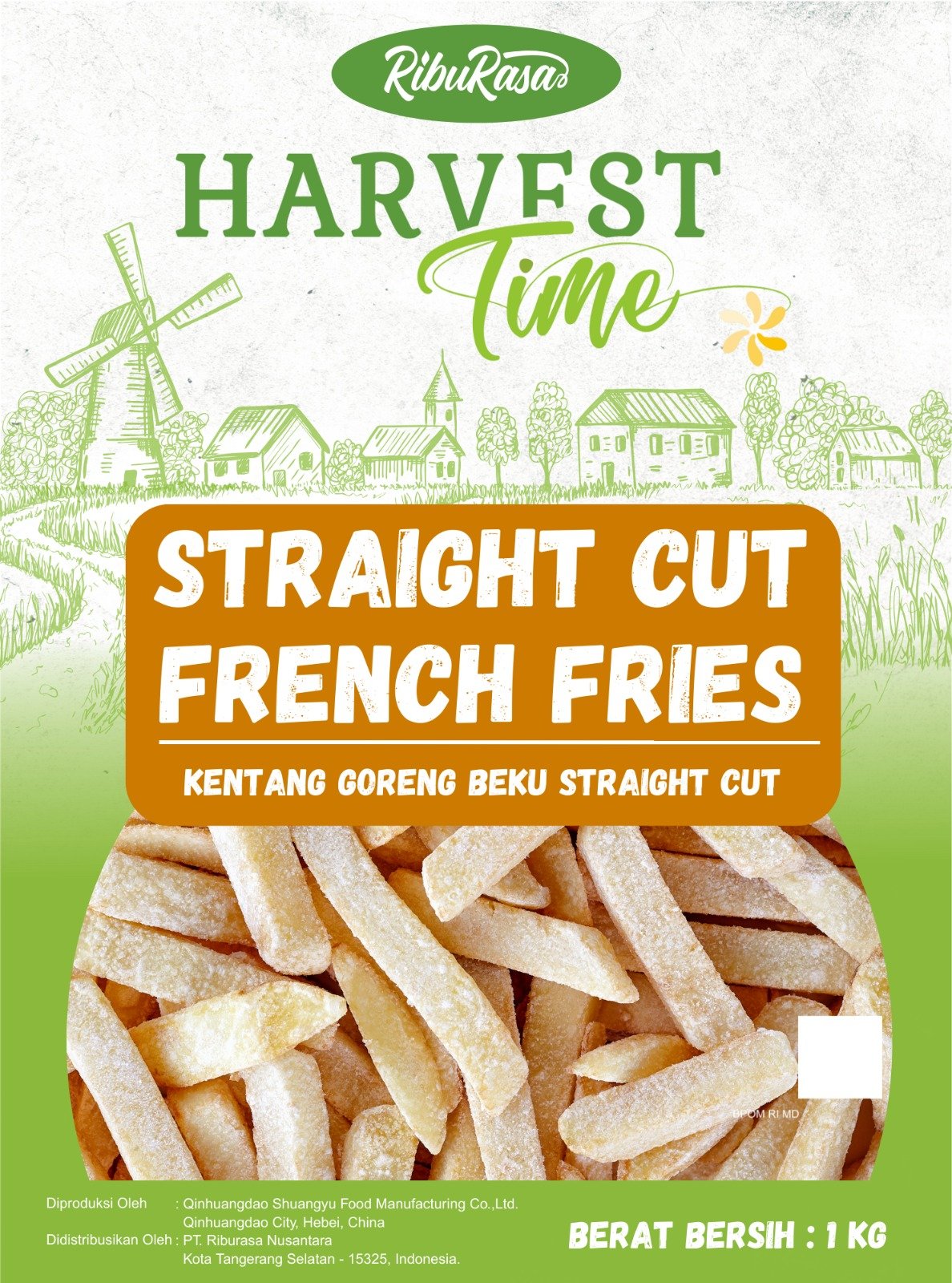 Riburasa Harvest Time French Fries Straight Cut1kg